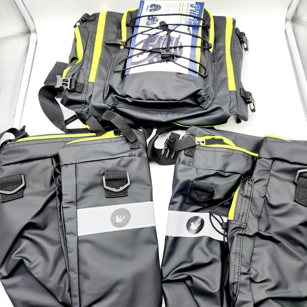 Rhinowalk Bicycle Pannier Rack Bag 3-in-1 Saddle, Laptop & Shoulder Bag Waterpro - Picture 3 of 14